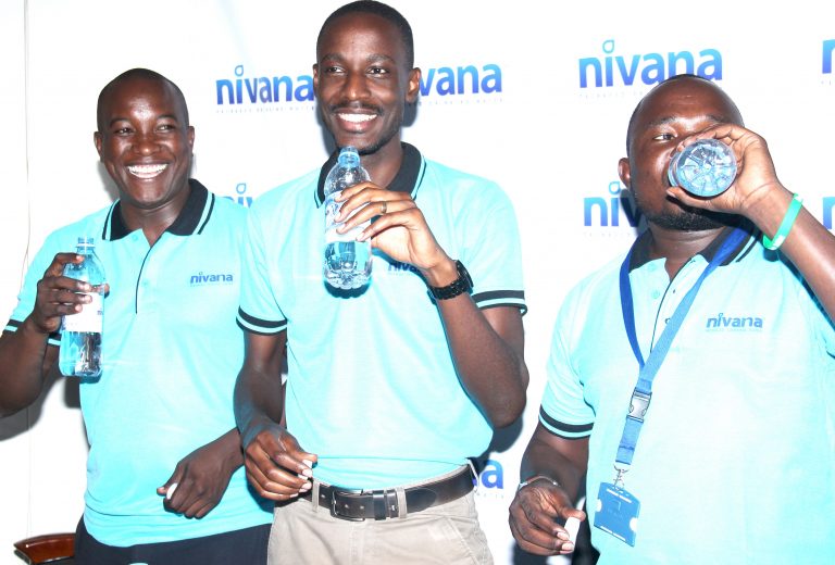 CBL officials during the launch of Nivana water