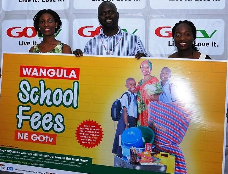 George Ssemanda ,GOtv Uganda National Sales Manager (M), Tina Wamala , MultiChoice Uganda PR & Communications Manager (right) and MultiCho