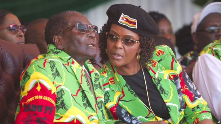 Robert Mugabe and his wife