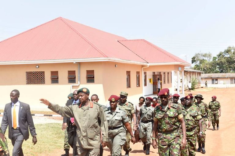 President Museveni arriving to launch the hospital