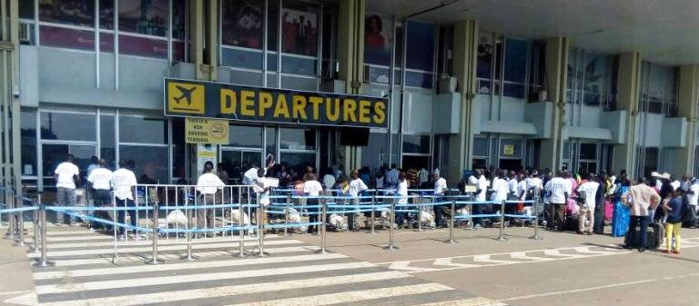 Entebbe International Airport was a hive of activity as 55 left for oil jobs