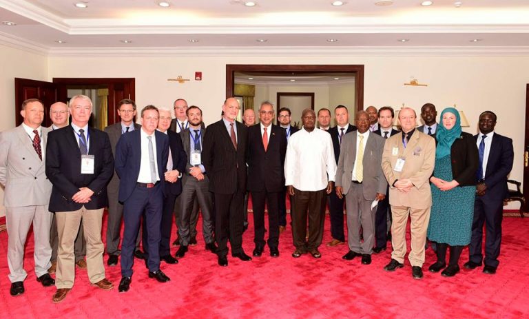 Museveni with UK investors