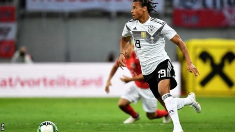 Leroy Sane started Saturday's friendly defeat by Austria