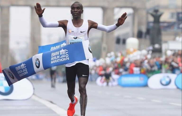 World marathoner Eliud Kipchoge breaks record at the Berlin Marathon. [Coutesy]