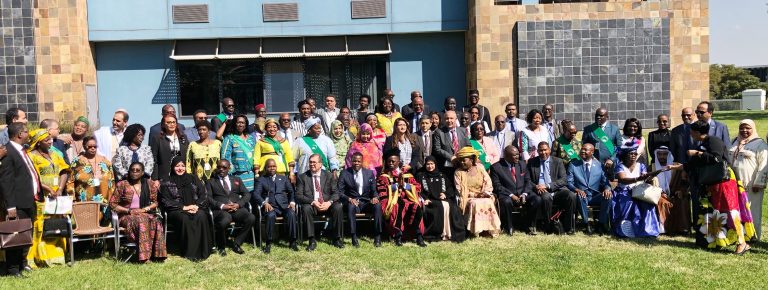 Pan African Parliament MPs shortly after the official opening of the session