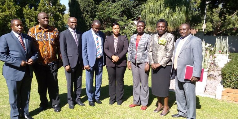 The head of Uganda’s Mission in South Africa, Hon. Barbara Nekesa, with Ugandan MPs in Pretoria