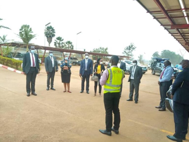 URA officials during the plant tour.
