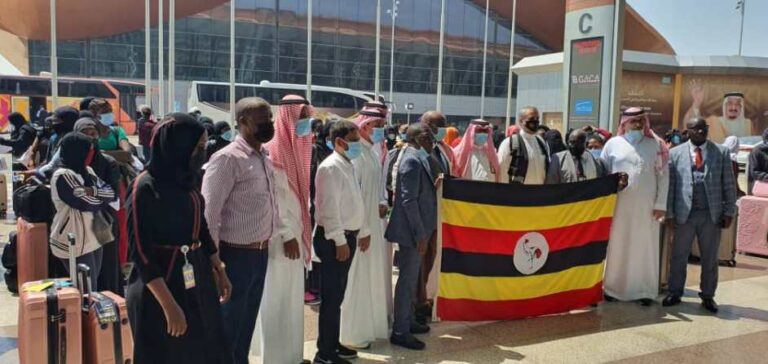 Some Ugandans who returned to Uganda over the weekend