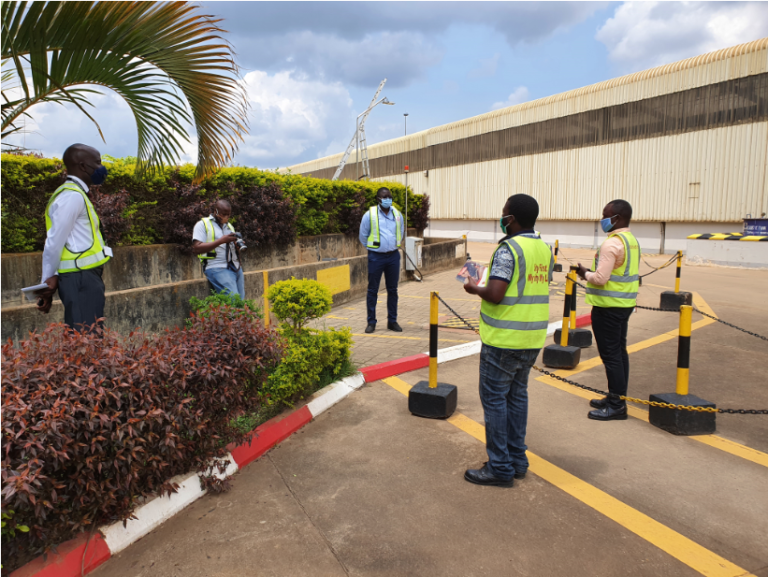 UMA Team during the tour at the Plant
