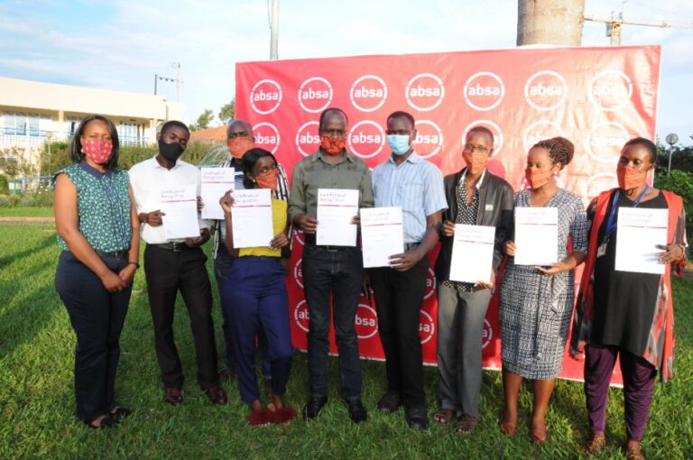 Ugandan journalists who participated in Absa Africa Journalism Masterclass 2020 in a group photo