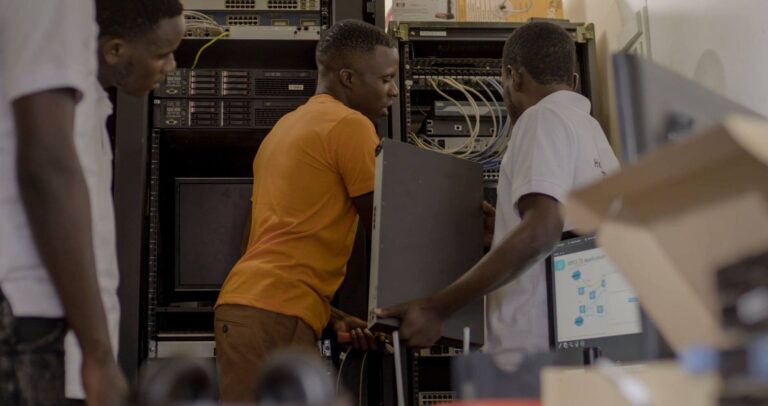 Oling John Peter Huawei Certified instructor conducting one of the previous classes in Data Com