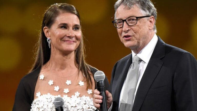 The couple - pictured here in 2018 - have given billions to charity