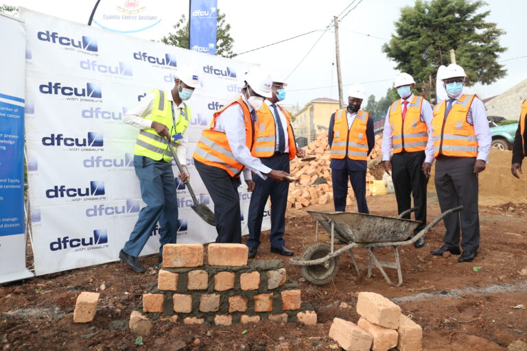 dfcu and UCI Executives during the ground breaking Ceremony today