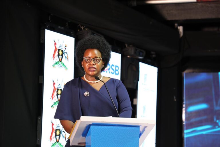 Registrar General, Mercy Kainobwisho during the World IP Day Gala Celebrations at Next Media Park in Kampala