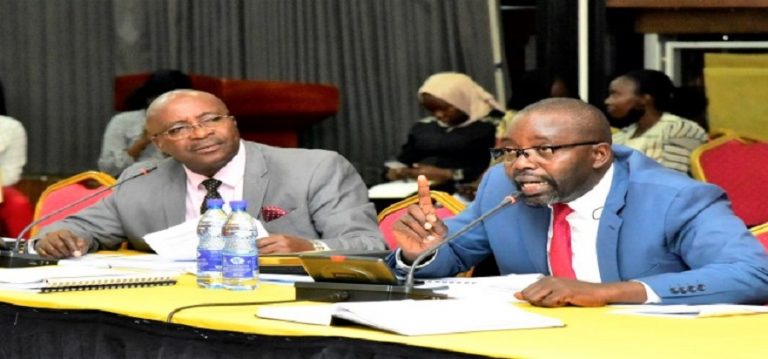 Kyooma Xavier with Mulago Hospital top managment over AG Report