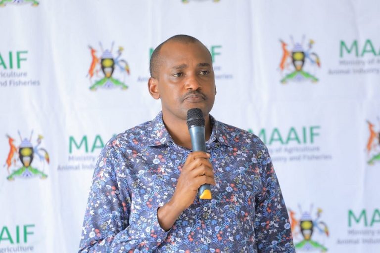 Tumwebaze speaking at the event