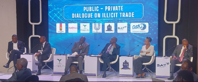 Stakeholders on the panel discussion on illicit trade
