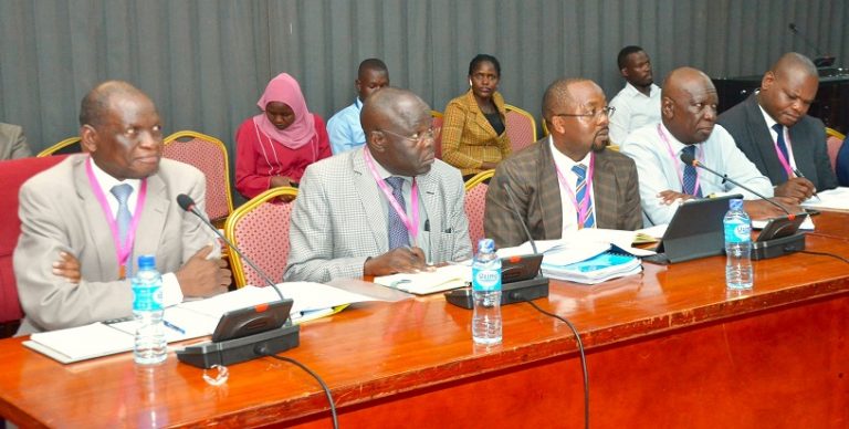 Officials from Uganda Cancer Institute led by Dr Orem
