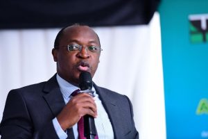 Arthur Isiko, the Managing Director at Bank of Africa Uganda, speaking at the launch event