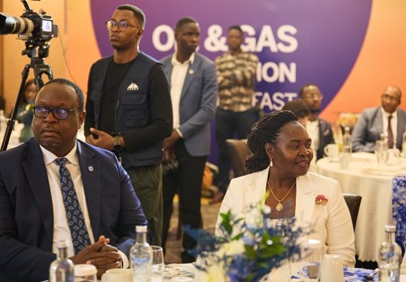 Mumba Kalifungwa, the Stanbic Bank Uganda Chief Executive and Hon. Ruth Nankabirwa Minister of Energy and Mineral Development during the session.jpg